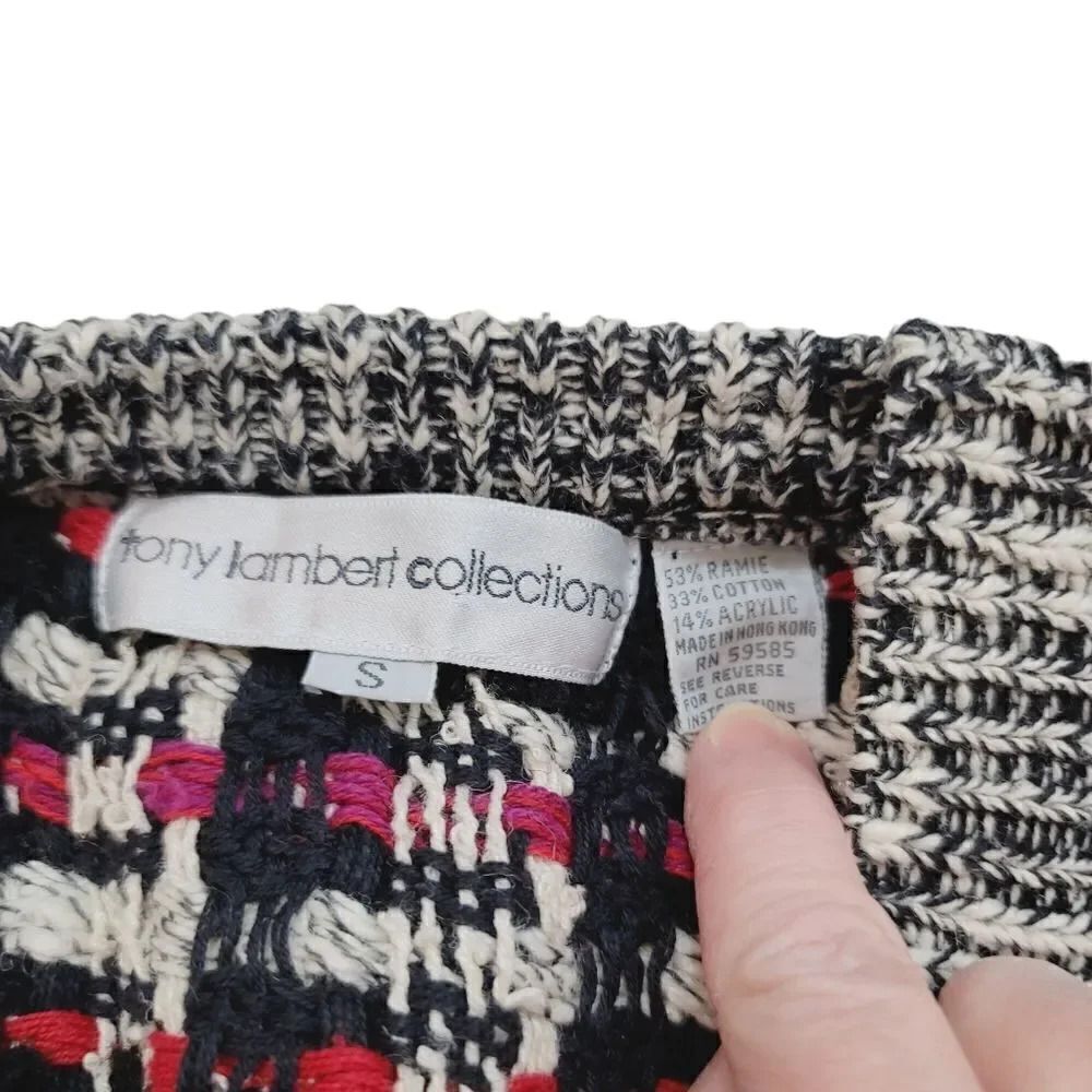 Vintage 80's Tony Lambert Collection Double Breasted Sweater Cardigan Size Small - Picture 12 of 14